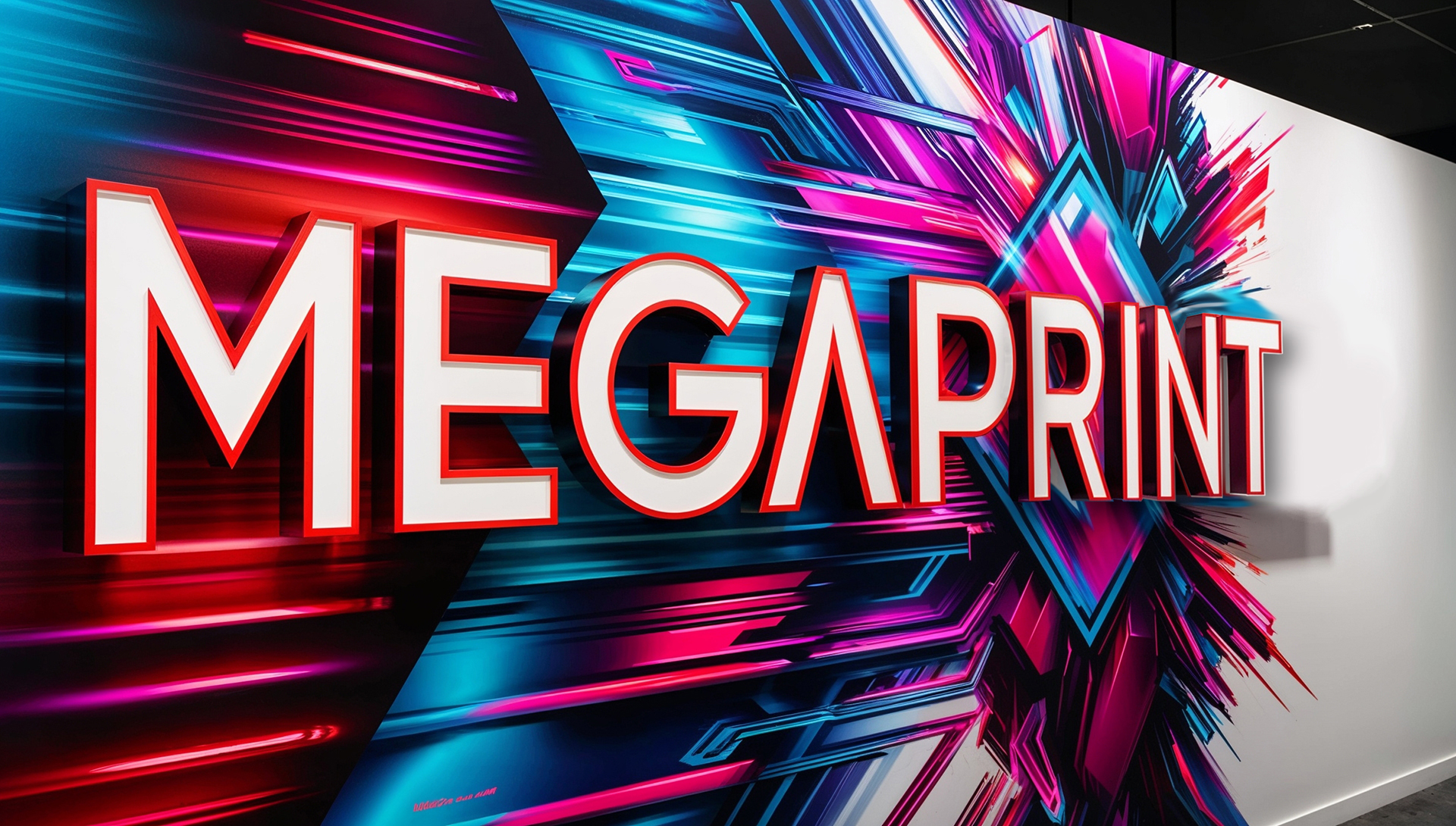 Megaprint USA 3D logo wall sign