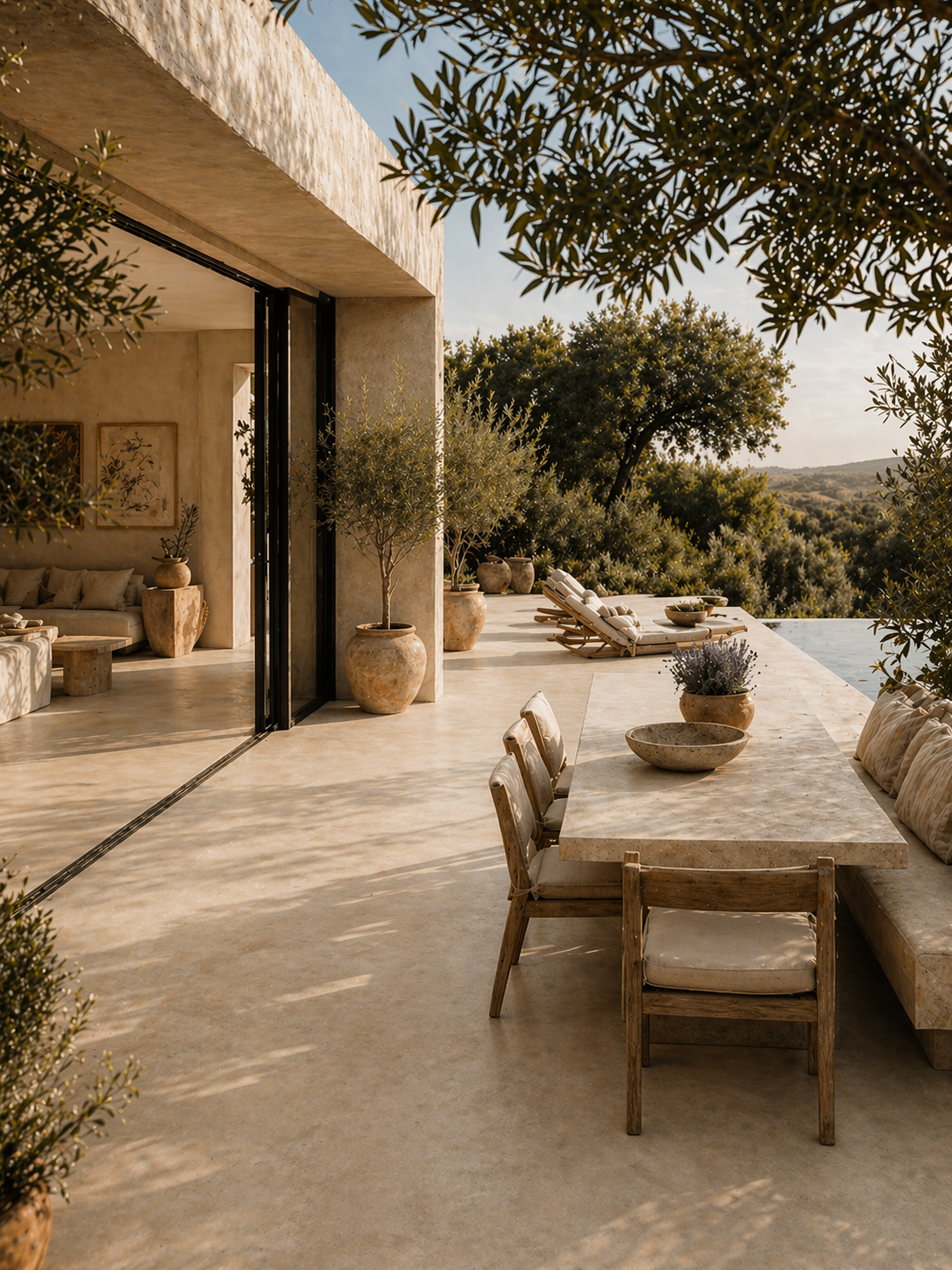 Microcement outdoor terrace Laredo TX